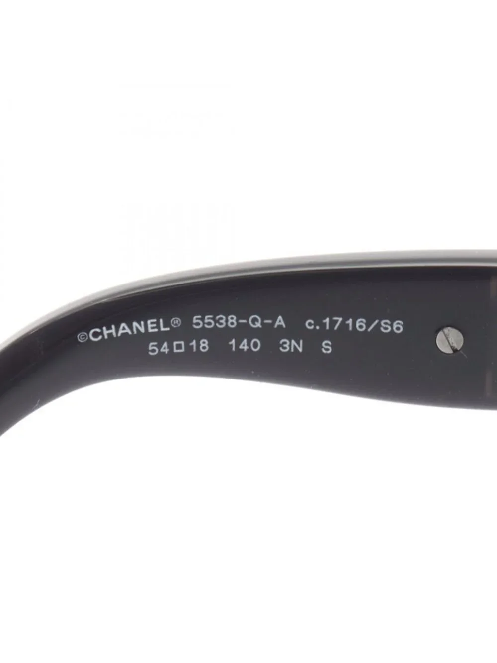 Chanel Sunglasses Logo Chain Gradient Lens Leather Eyewear